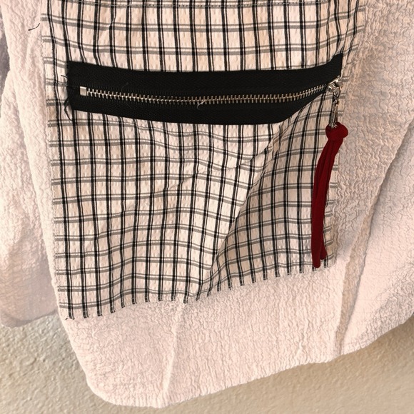 Ali Miles Abstract Graphic Tunic Top 2X Lagenlook Art to Wear Roll Tab Sleeve - Picture 4 of 9